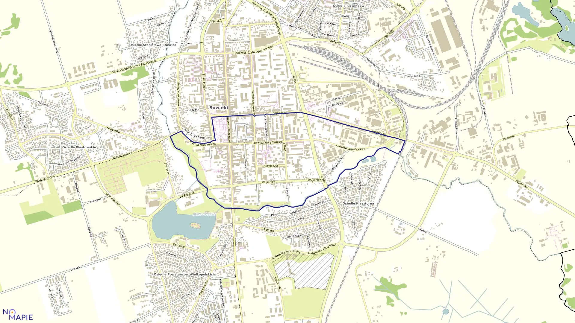 Mapa obrębu OBRĘB NR 6 w gminie Suwałki